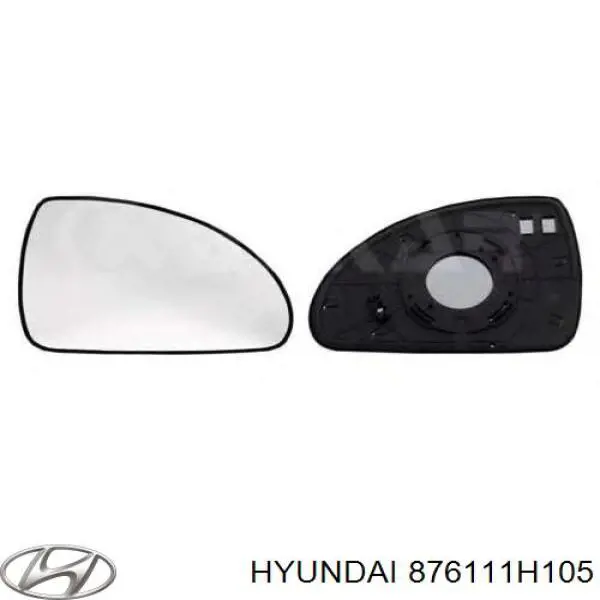 Elemento espelhado do espelho de retrovisão esquerdo Hyundai/Kia 876111H105 preço, a partir de 20,45 USD