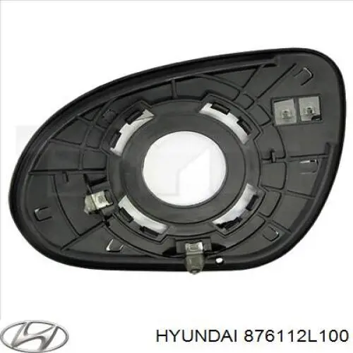 876112L100 Hyundai/Kia Elemento espelhado do espelho de retrovisão esquerdo