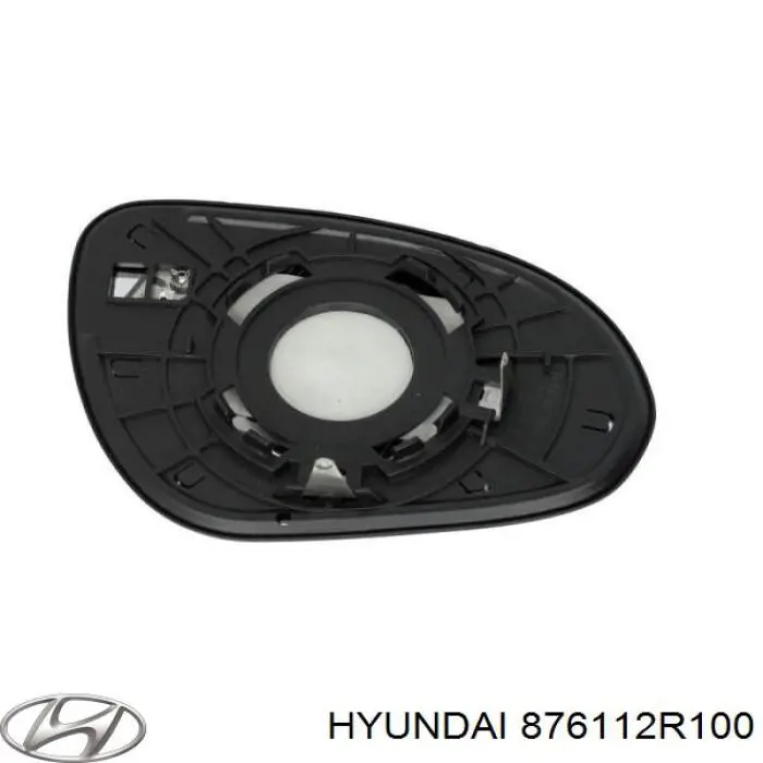876112R100 Hyundai/Kia Elemento espelhado do espelho de retrovisão esquerdo