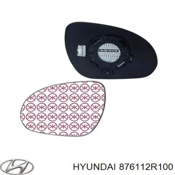 Compre 876112R100 Hyundai/Kia Elemento espelhado do espelho de retrovisão esquerdo