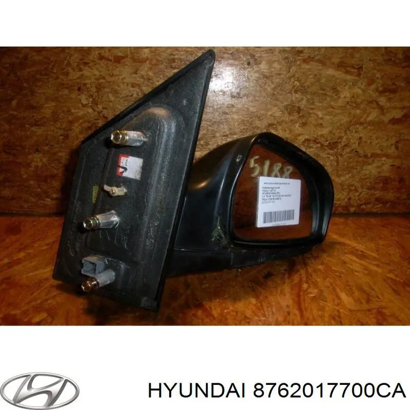 8762017700CA Hyundai/Kia Espelho de retrovisão direito