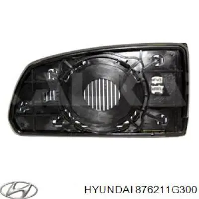876211G300 Hyundai/Kia Elemento espelhado do espelho de retrovisão direito