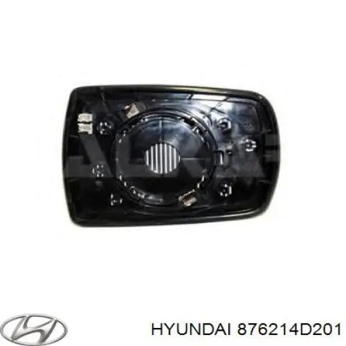 876214D201 Hyundai/Kia Elemento espelhado do espelho de retrovisão direito