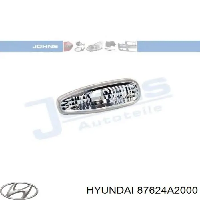 87624A2000 Hyundai/Kia Pisca-pisca de espelho esquerdo