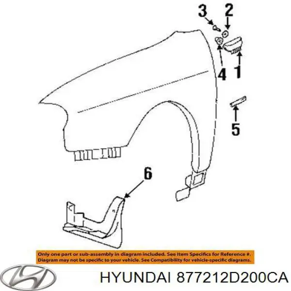 Moldura da porta traseira esquerda Hyundai/Kia 877212D200CA preço, a partir de 65,30 USD