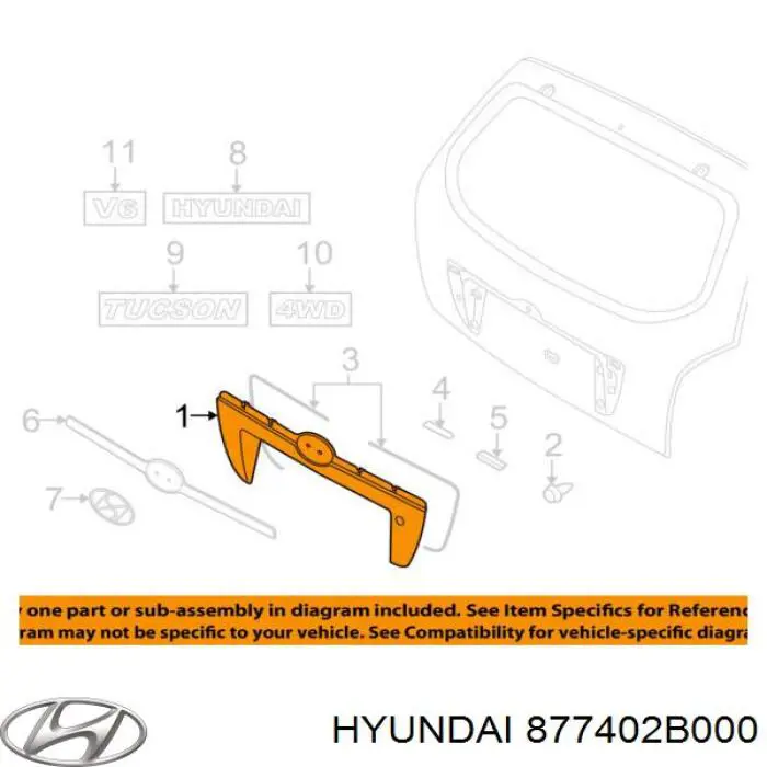 Placa sobreposta (moldura) externa direita de acesso Hyundai/Kia 877402B000 preço, a partir de 182,69 USD