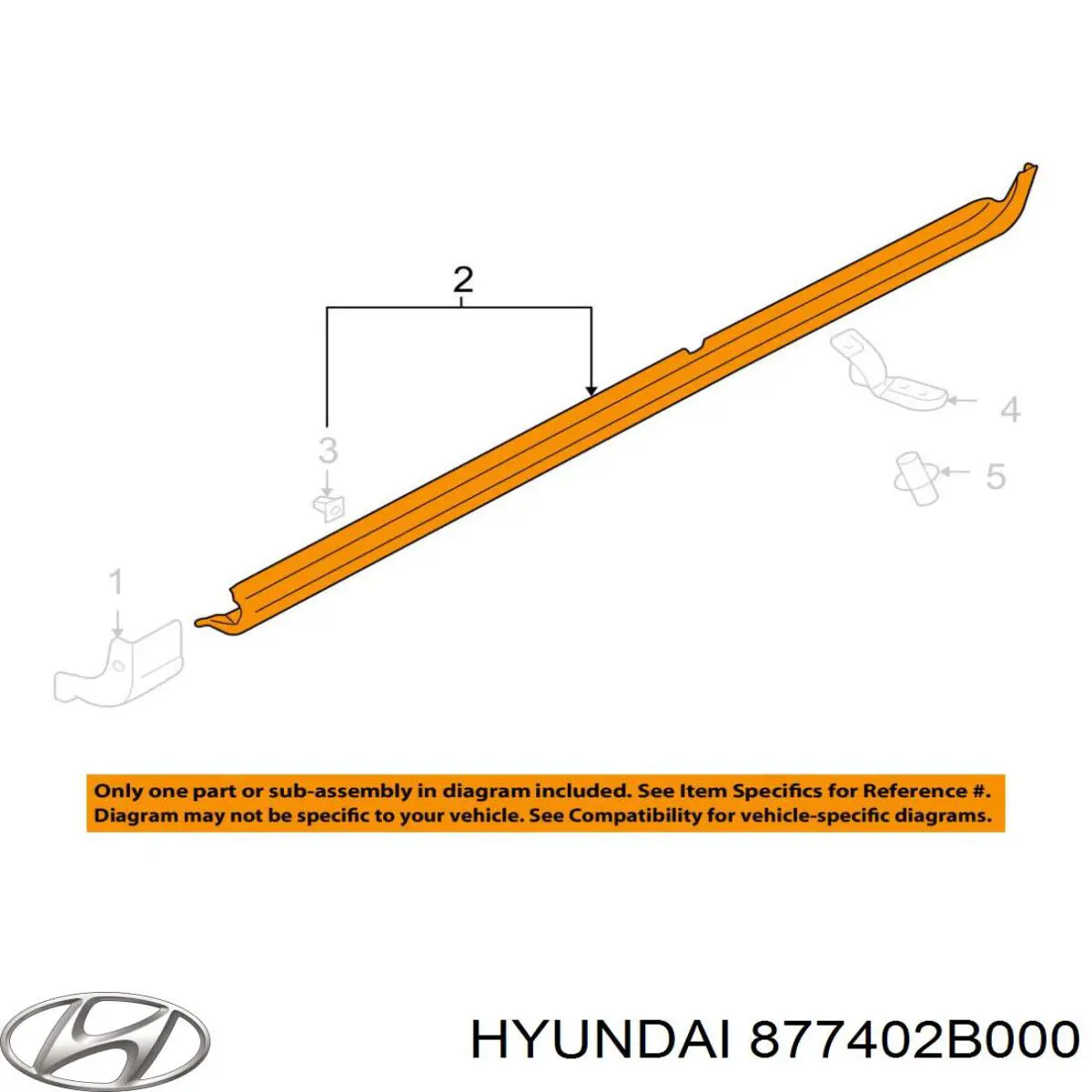 Compre 877402B000 Hyundai/Kia Placa sobreposta (moldura) externa direita de acesso