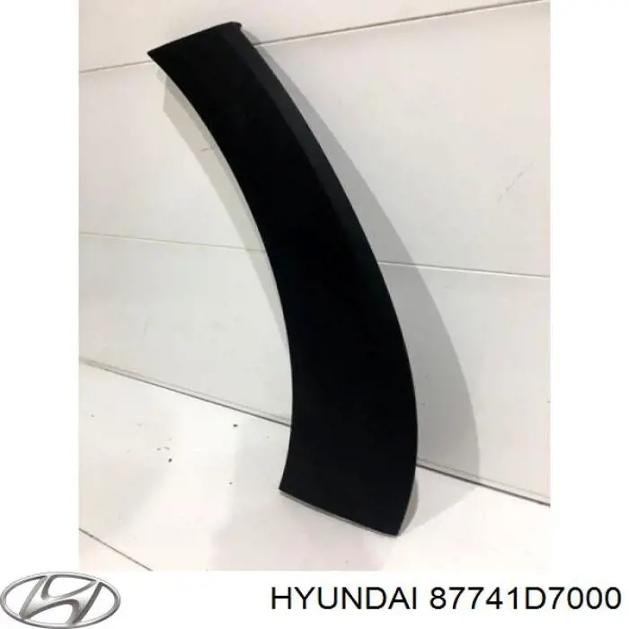 87741D7000 Hyundai/Kia Expansor esquerdo (placa sobreposta) de arco do pára-lama traseiro