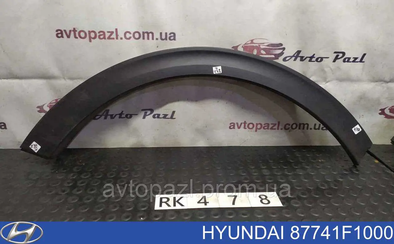 87741F1000 Hyundai/Kia Expansor esquerdo (placa sobreposta) de arco do pára-lama traseiro