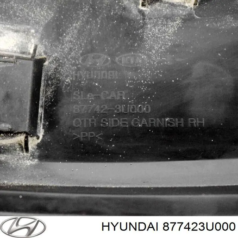 Compre 877423U000 Hyundai/Kia Placa sobreposta do pára-lama traseiro direito