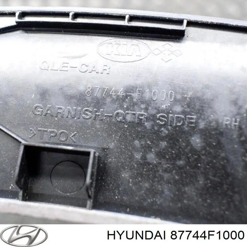 Compre 87744F1000 Hyundai/Kia Expansor direito (placa sobreposta) de arco do pára-lama traseiro