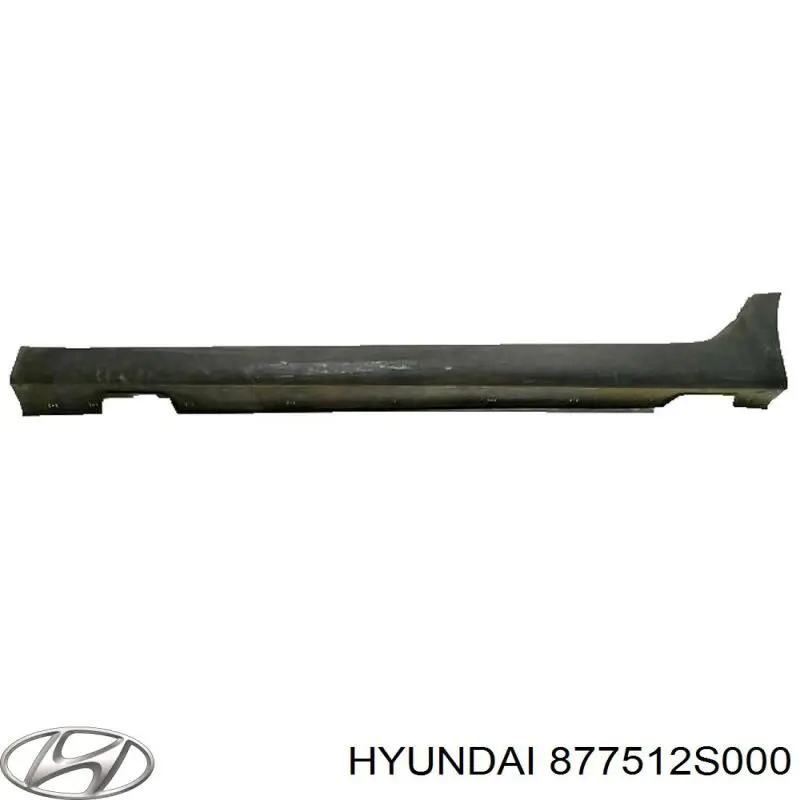 877512S000 Hyundai/Kia Placa sobreposta (moldura) externa esquerda de acesso