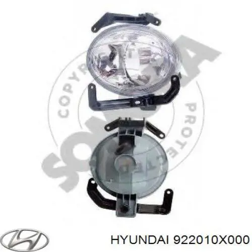 Luzes de nevoeiro esquerdas 922010X000 Hyundai/Kia