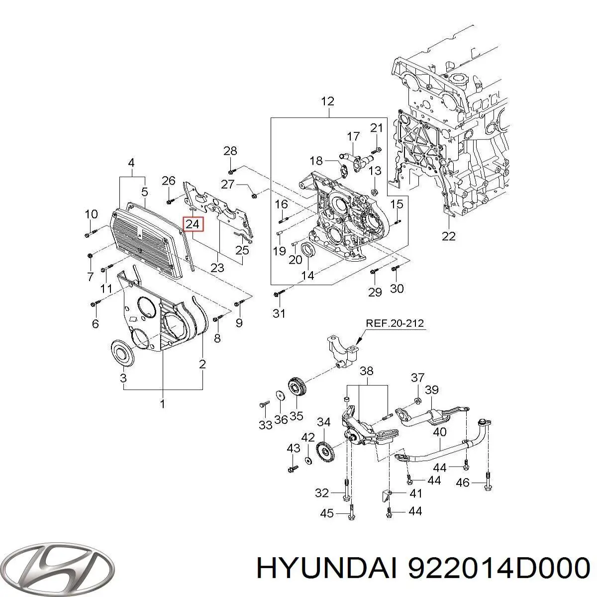 Compre 922014D000 Hyundai/Kia Luzes de nevoeiro esquerdas