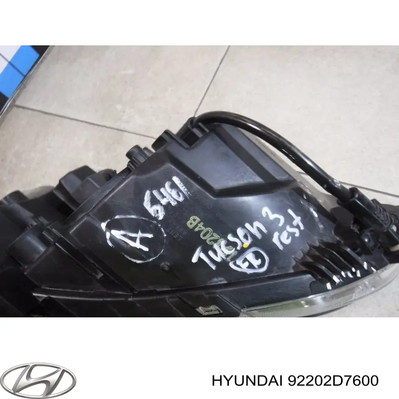 92202D7600 Hyundai/Kia Luzes de nevoeiro direitas