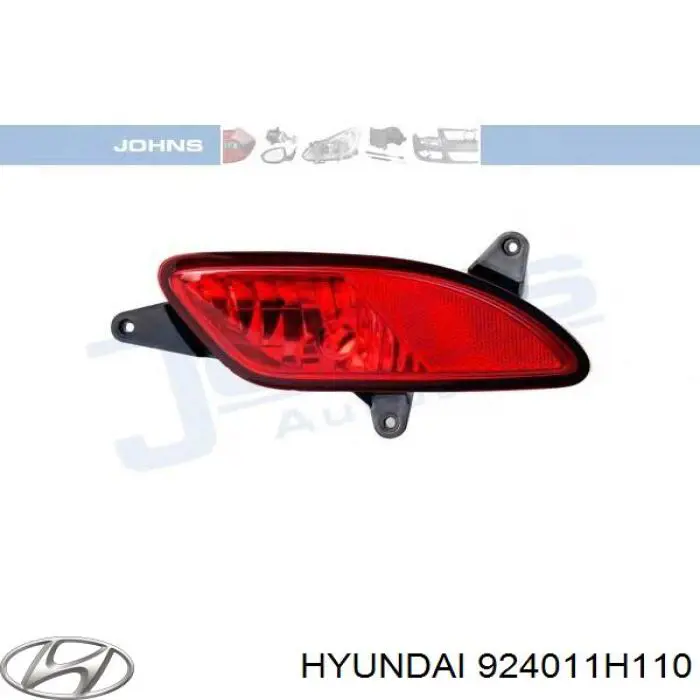 924011H110 Hyundai/Kia Lanterna de nevoeiro traseira esquerda