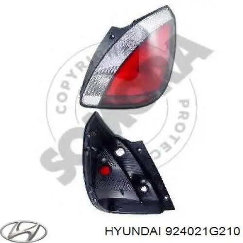 Lanterna traseira direita Hyundai/Kia 924021G210 preço, a partir de 81,72 USD