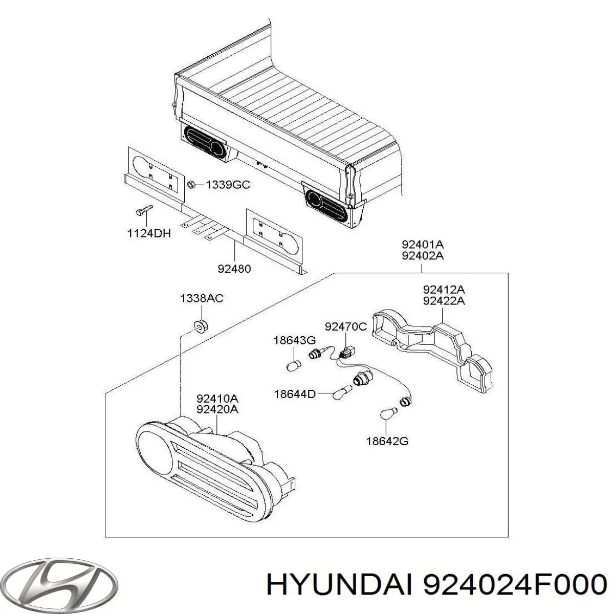 Compre 924024F000 Hyundai/Kia Lanterna traseira direita