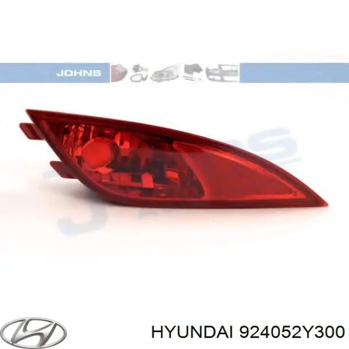 924052Y300 Hyundai/Kia Lanterna de nevoeiro traseira esquerda