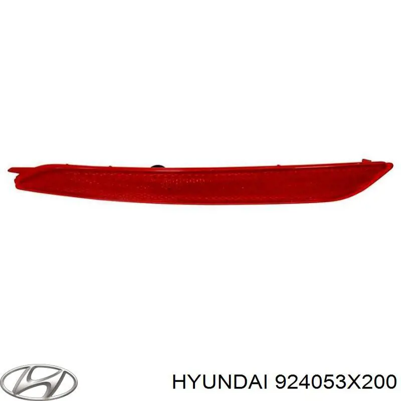 924053X200 Hyundai/Kia Retrorrefletor (refletor) do pára-choque traseiro esquerdo