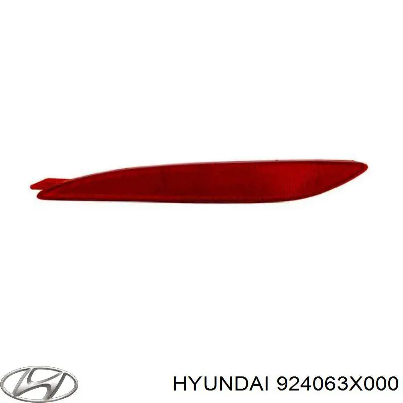 924063X000 Hyundai/Kia Retrorrefletor (refletor) do pára-choque traseiro direito