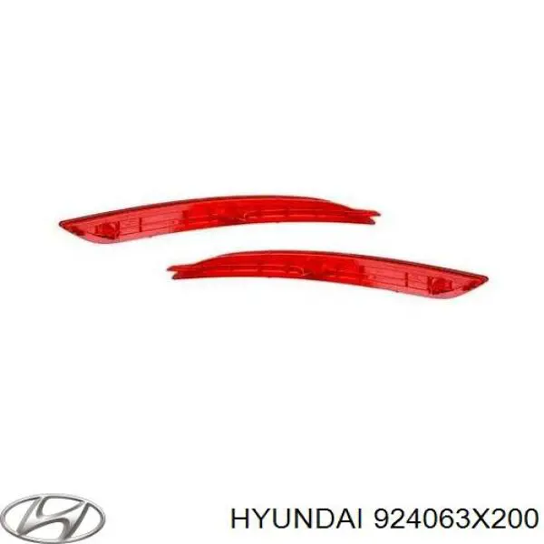 924063X200 Hyundai/Kia Retrorrefletor (refletor) do pára-choque traseiro direito