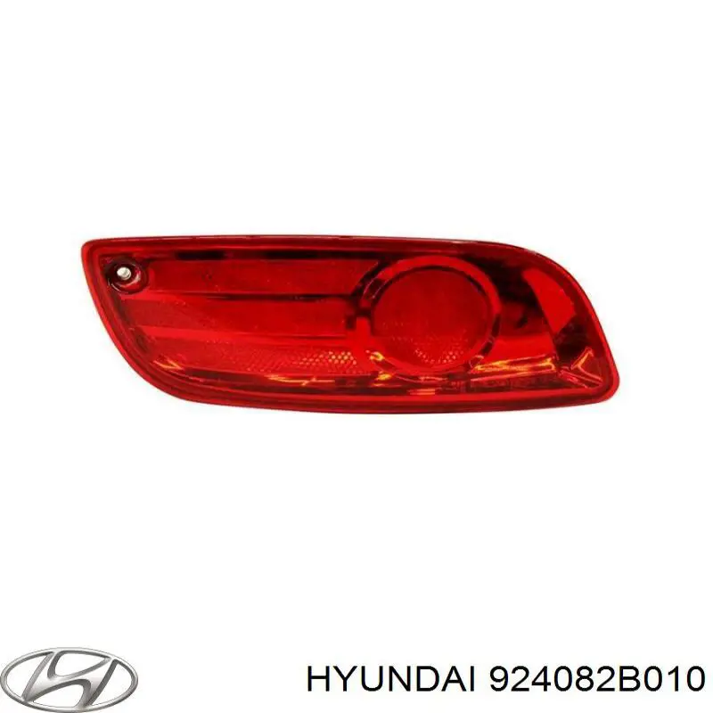 924082B010 Hyundai/Kia Retrorrefletor (refletor) do pára-choque traseiro esquerdo