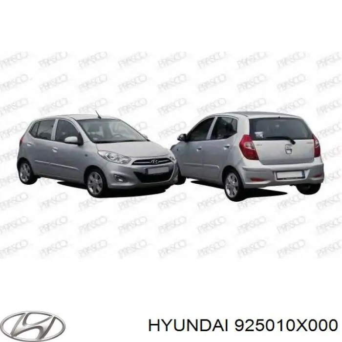 925010X000 Hyundai/Kia Lanterna da luz de fundo de matrícula traseira