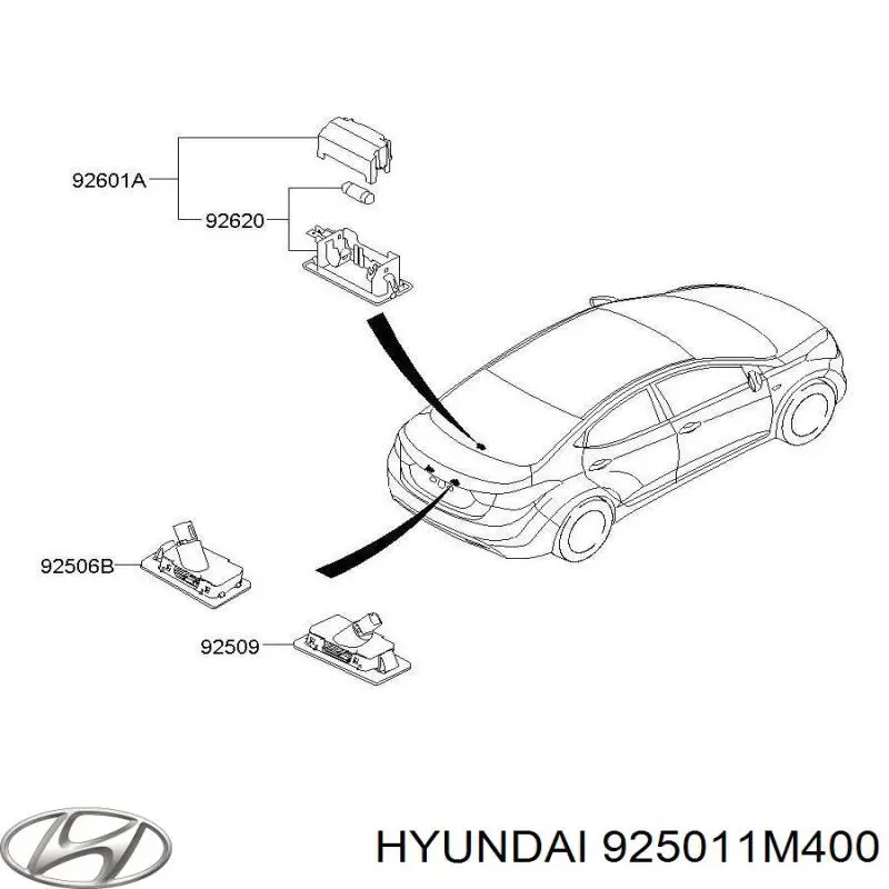 Lanterna da luz de fundo de matrícula traseira Hyundai/Kia 925011M400 preço, a partir de 28,75 USD