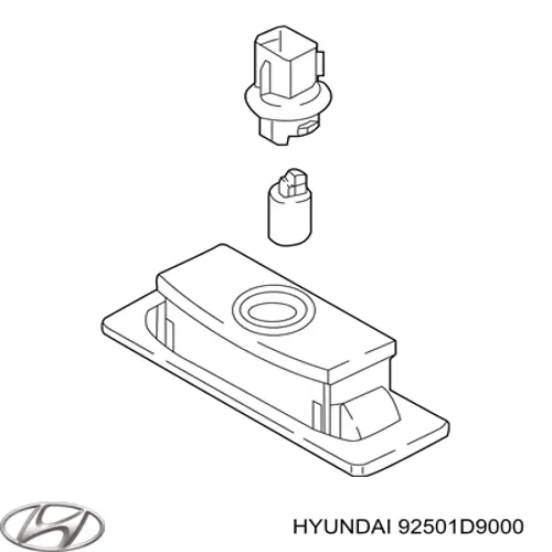 92501D9000 Hyundai/Kia Lanterna da luz de fundo de matrícula traseira