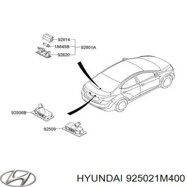 Lanterna da luz de fundo de matrícula traseira Hyundai/Kia 925021M400 preço, a partir de 24,23 USD