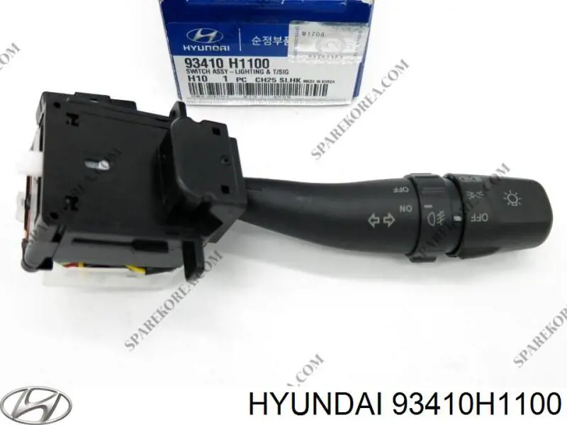 93410H1100 Hyundai/Kia Comutador esquerdo instalado na coluna da direção
