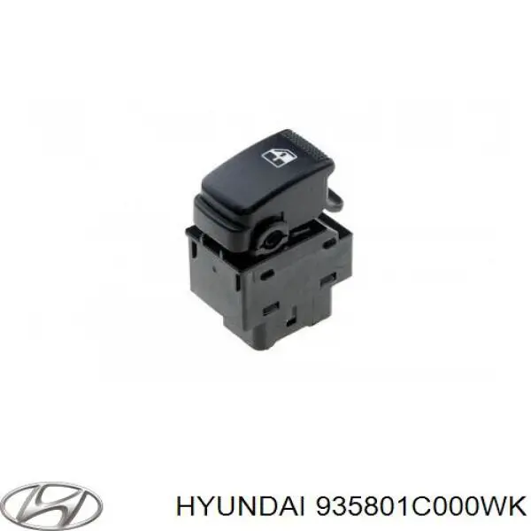 935801C000WK Hyundai/Kia Unidade de botões dianteira direita de controlo de elevador de vidro