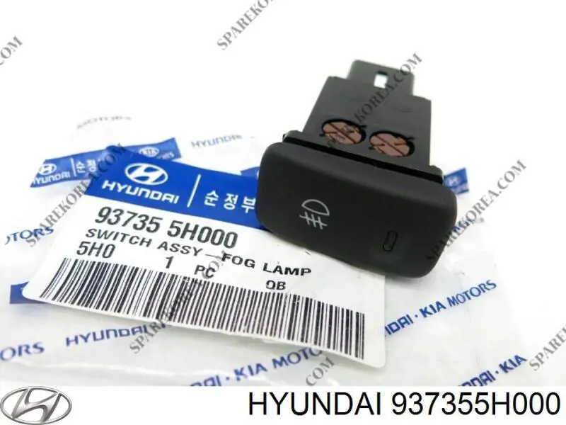 937355H000 Hyundai/Kia Botão de ativação das luzes de nevoeiro