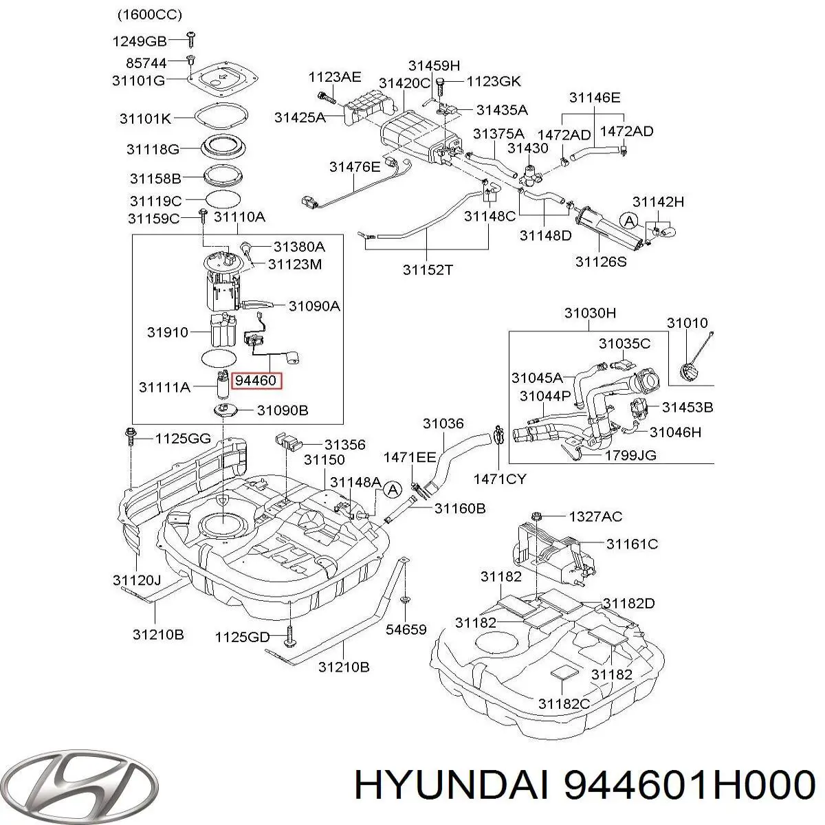 Sensor do nível de combustível no tanque Hyundai/Kia 944601H000 preço, a partir de 151,03 USD