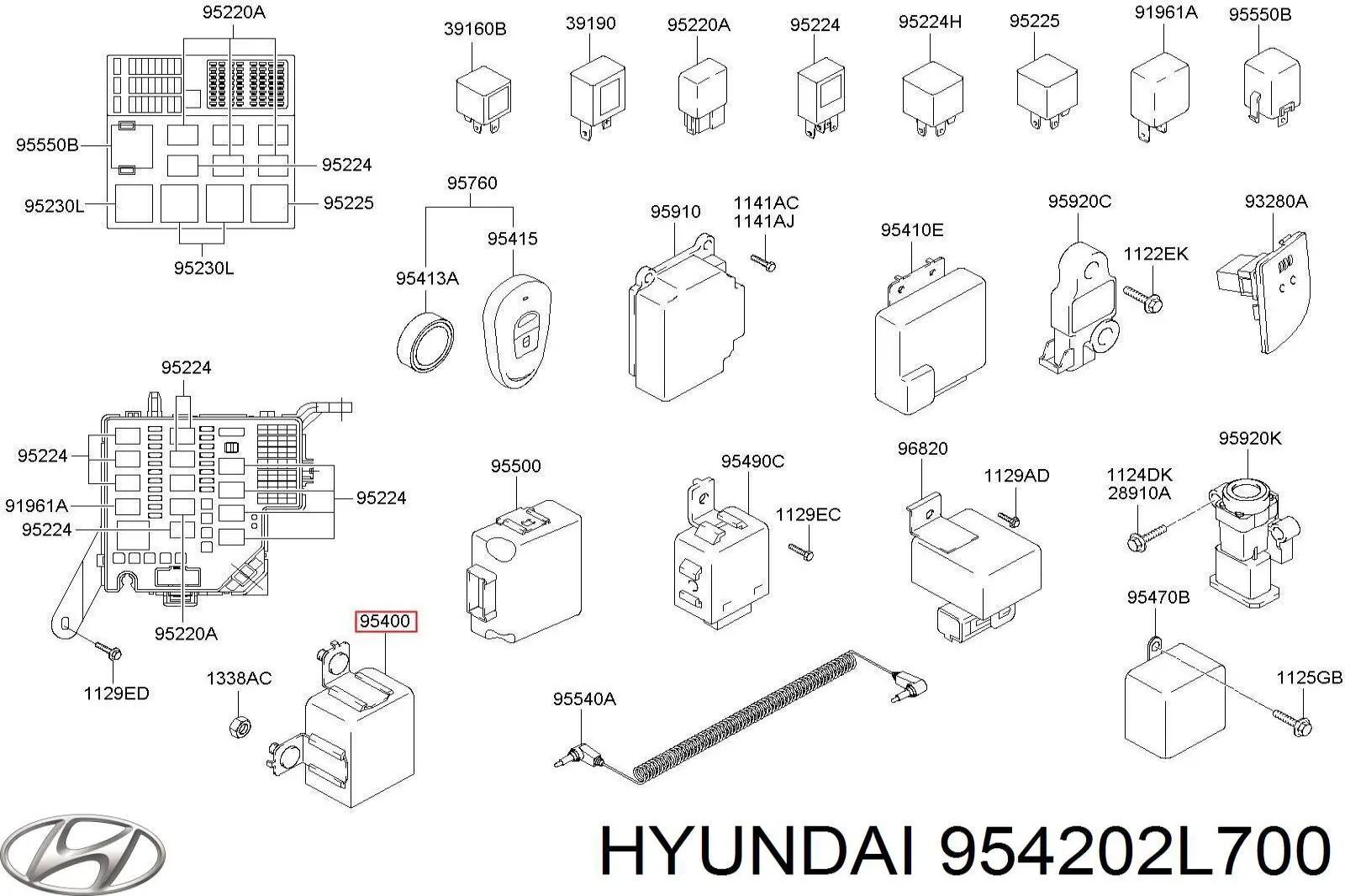 Compre 954202L700 Hyundai/Kia Módulo de direção (Centralina eletrônica) de imobilizador