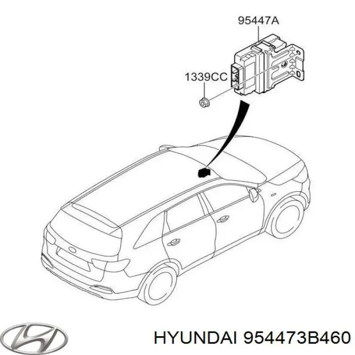 954473B460 Hyundai/Kia Módulo de direção (Centralina eletrônica) de tracção integral
