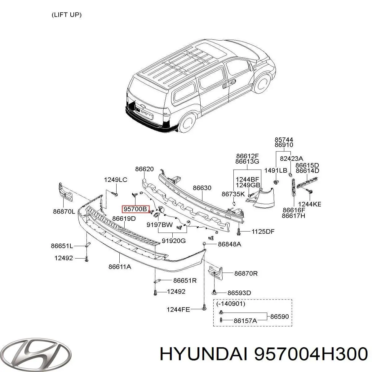 Compre 957004H300 Hyundai/Kia Sensor traseiro de sinalização de estacionamento (sensor de estacionamento)