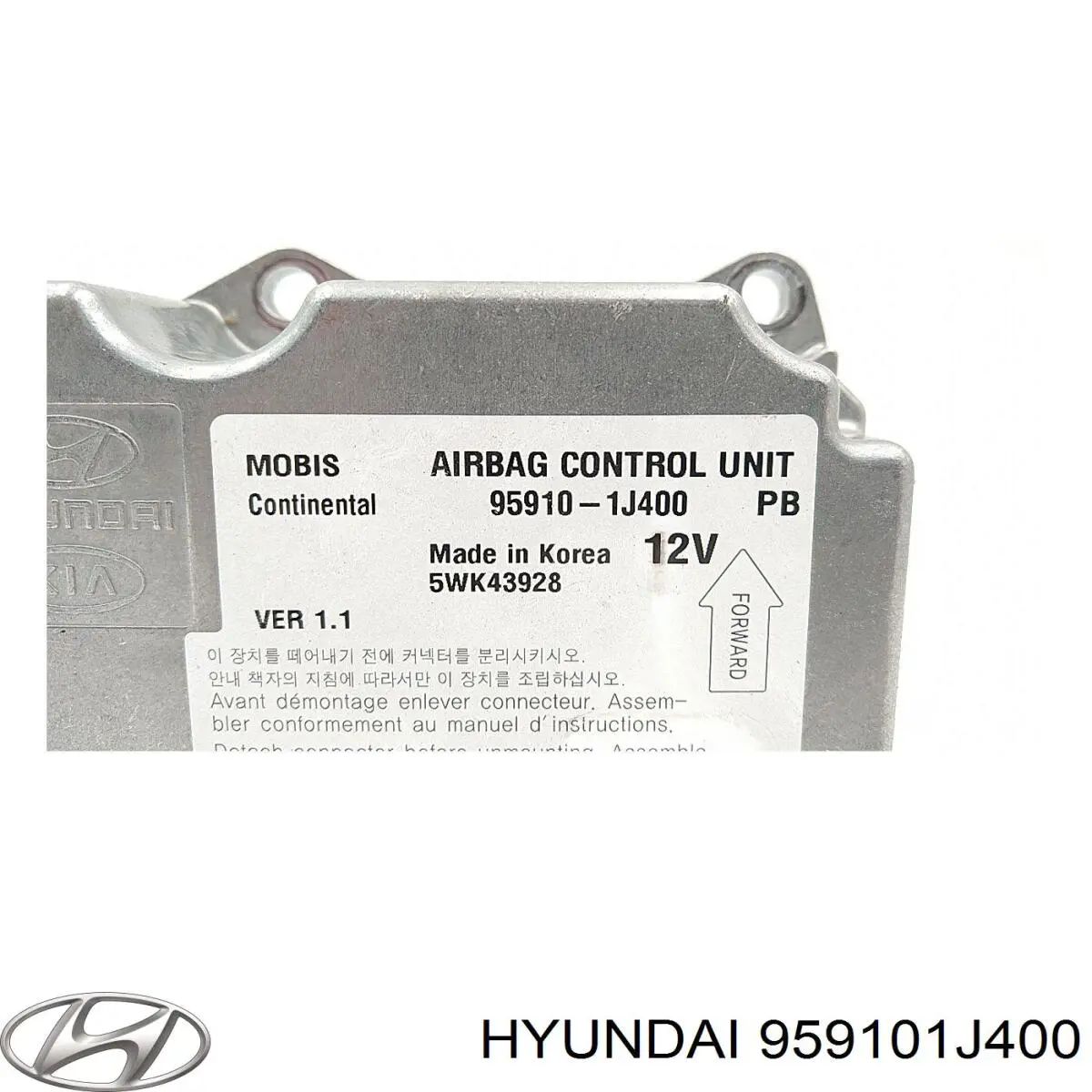 959101J400 Hyundai/Kia Módulo processador de controlo da bolsa de ar (Centralina eletrônica AIRBAG)