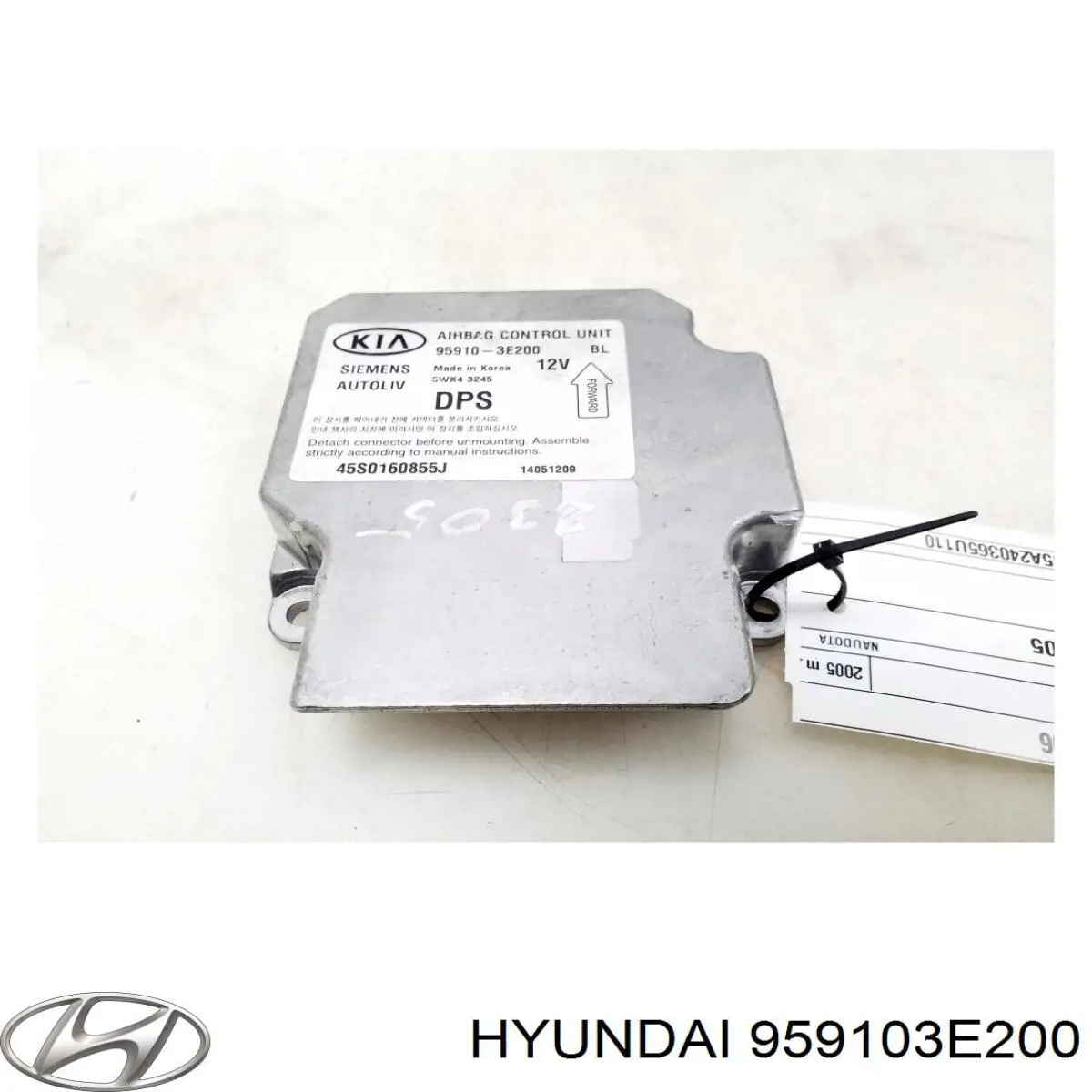 959103E200 Hyundai/Kia Módulo processador de controlo da bolsa de ar (Centralina eletrônica AIRBAG)