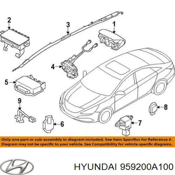 Compre 959200A100 Hyundai/Kia Sensor AIRBAG dianteiro