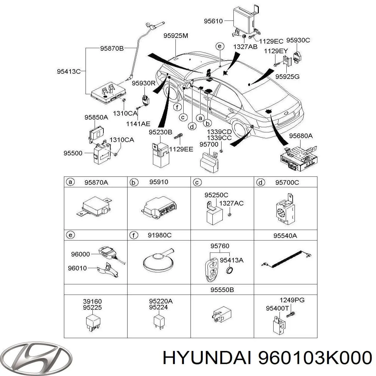  Hyundai/Kia 960103K000 preço, a partir de  