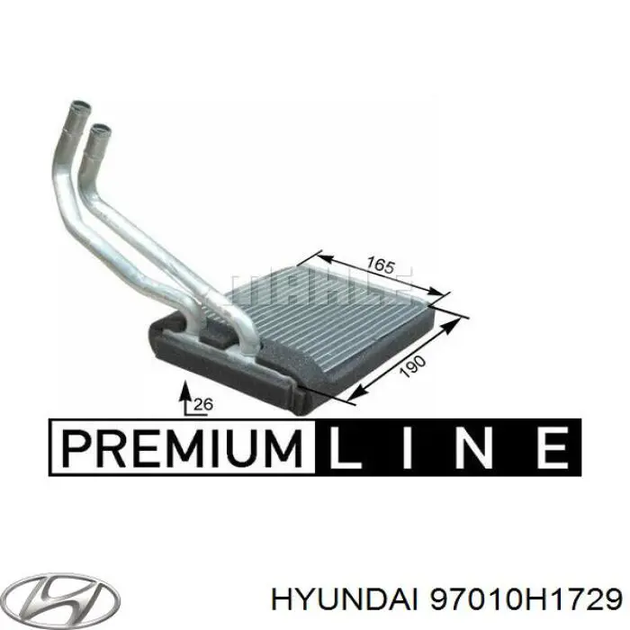 Compre 97010H1729 Hyundai/Kia Radiador de forno (de aquecedor)