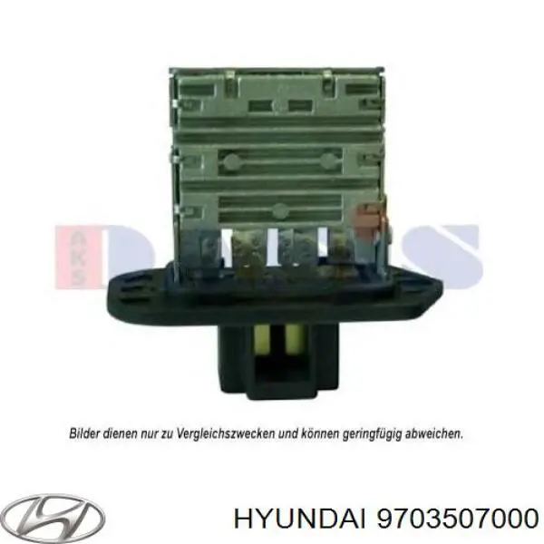 Resistor (resistência) de ventilador de forno (de aquecedor de salão) Hyundai/Kia 9703507000 preço, a partir de 39,75 USD