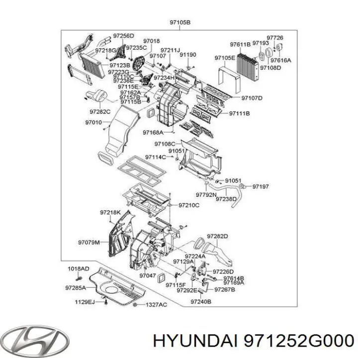 Acionamento de comporta de forno Hyundai/Kia 971252G000 preço, a partir de 33,89 USD