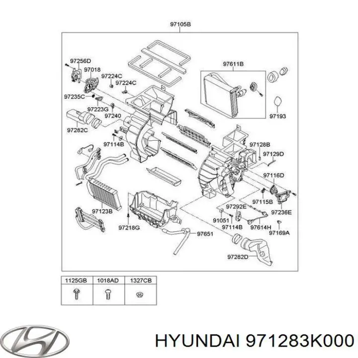 Resistor (resistência) de ventilador de forno (de aquecedor de salão) Hyundai/Kia 971283K000 preço, a partir de 23,87 USD