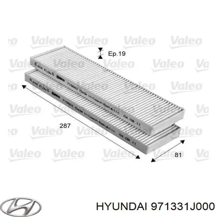Filtro de salão Hyundai/Kia 971331J000 preço, a partir de 8,02 USD
