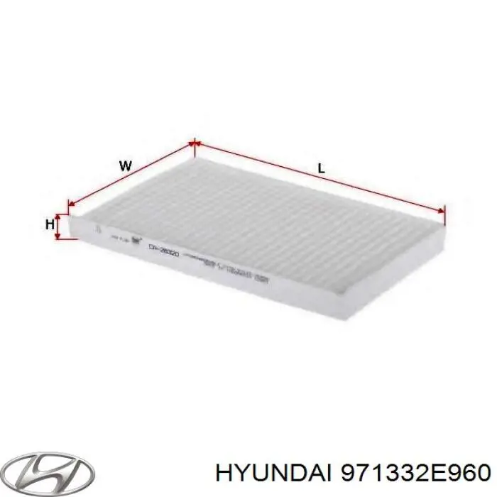 Filtro de salão Hyundai/Kia 971332E960 preço, a partir de 9,28 USD