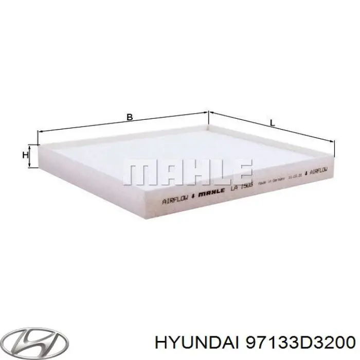 Filtro de salão Hyundai/Kia 97133D3200 preço, a partir de 9,76 USD