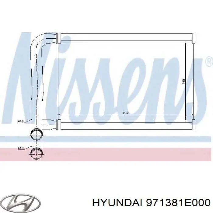 Radiador de forno (de aquecedor) Hyundai/Kia 971381E000 preço, a partir de 66,06 USD